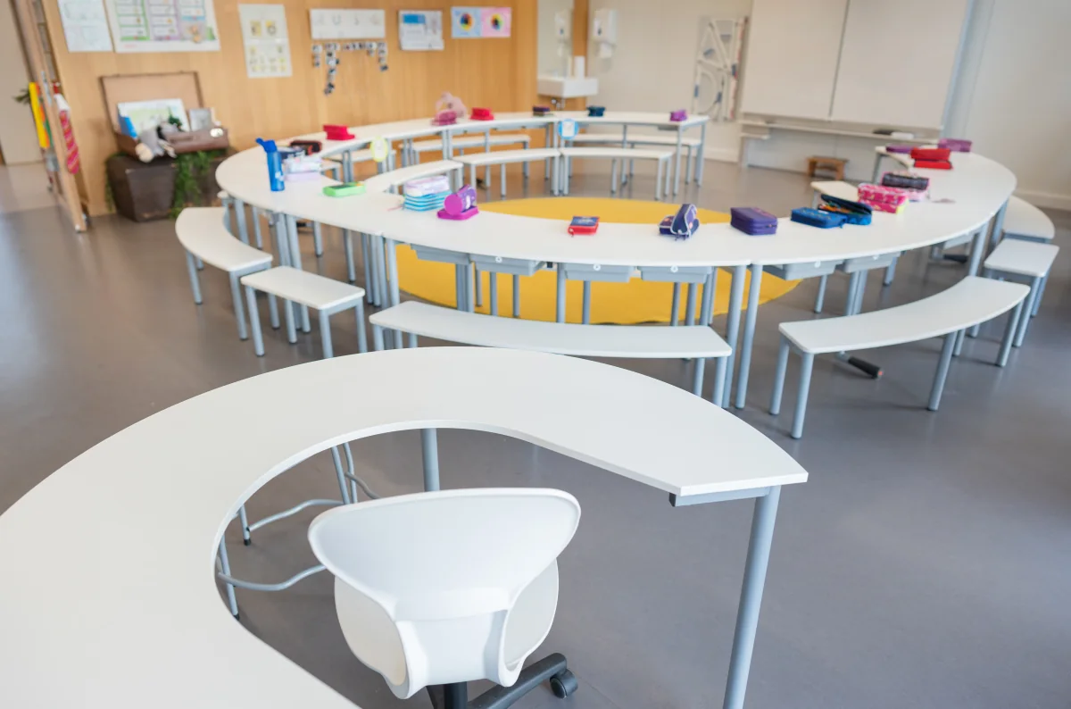 Carousel Table classroom configuration 1